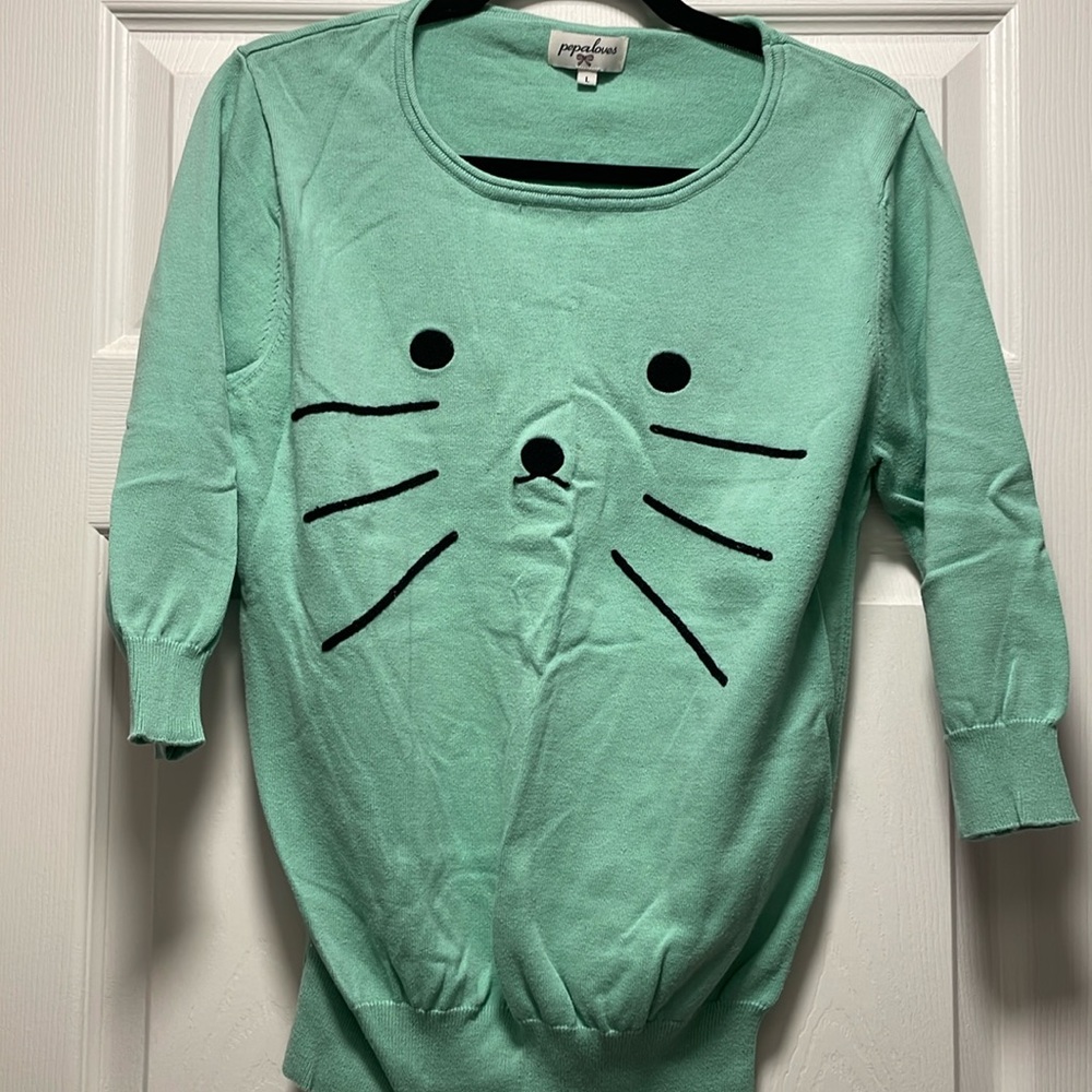 Pepaloves Sz L Cat sweater